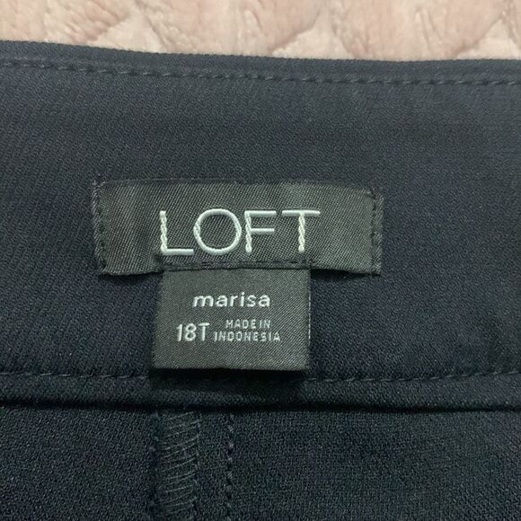 LOFT Women’s Black Marisa Trousers with Velvet Line - Picture 5 of 7